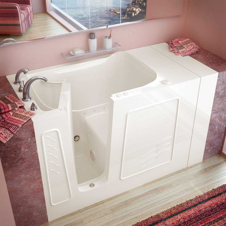 MEDITUB MediTub Walk-In 30 x 53 Left Drain Biscuit Air Walk-In Bathtub 3053LBA